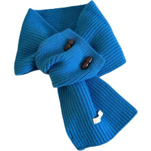Women's Knitted Winter Scarf with Wooden Buttons