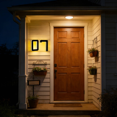 LED Address Numbers Waterproof Backlit 1 Piece 1