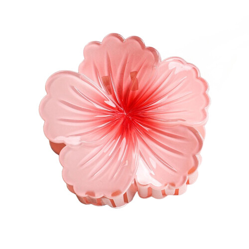 Flower-Shaped Hair Clip Gradient Pink 1 Piece