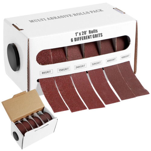 Emery Cloth Roll Aluminum Oxide 20ft 80–600 Grit