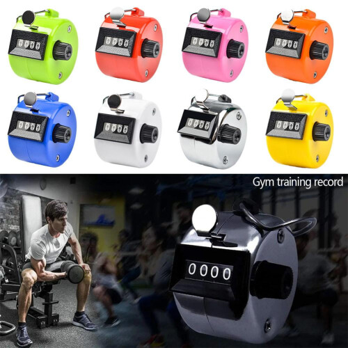 Mechanical Hand Tally Counter 4-Digit Metal 1