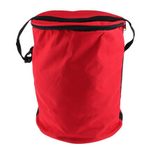 Round Bucket Bag for Tennis Balls Storage Red