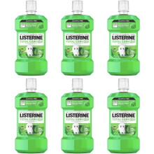Listerine Smart Rinse Kids Alcohol-Free Anticavity Sodium Fluoride Mouthwash, Mint Shield Flavor for Children's Oral Care, 500 mL (Pack of 6)