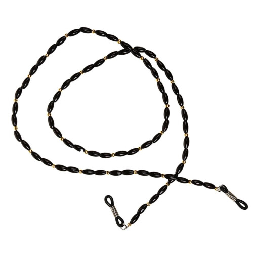 Black Beaded Glasses Lanyard Chain 1 Pack 2