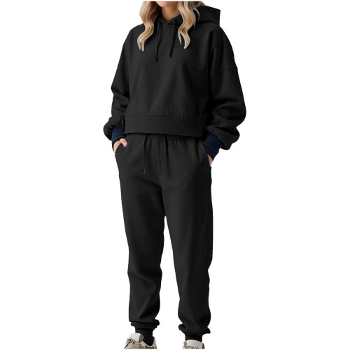 Completo da donna in spugna giapponese, 2 pezzi oversize 1