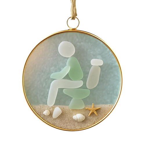 Acryl kerstornament 2D platte hanger feestdag 1