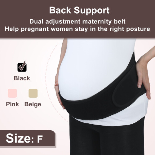Maternity Belly Band Adjustable Soft Black 1