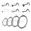 Nose Hoop Rings CZ Black 10PCS 3