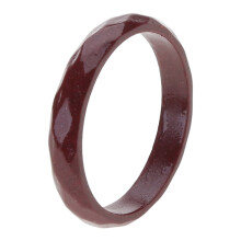 Cinnabar Ring Natural Mineral Red Plain Jewelry