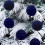 Christmas Tree Ornament Balls Flocked Blue 6 pcs 5