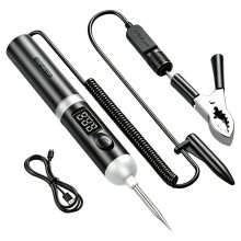 Tester di Circuito di Tensione per Auto e Camion 6-24V Penna di Prova Digitale LED Strumento Diagnostico per Auto Funzione di Misurazione per