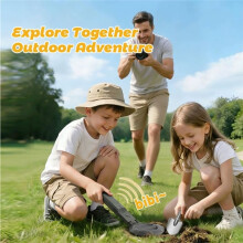 Kids Metal Detector Kit with Beach Shovel Gold Panning Pan for Beginner Treasure Hunter Search Gold Coin Hunting Tool