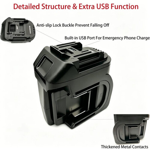 18V Adapter Li-Ion Battery 2 Storage Boxes Converter Lithium Tools Machines for 2