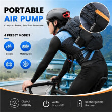 Portable Tire Inflator Air Compressor, Cordless Air Pump with LCD Display, Rechargeable Air Compressor