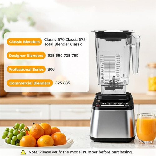 90oz Replacement Jar for Blendtec Blenders,for WildSide+ Container Pitcher for Classic/Designer/Professional Series 1