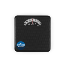 Salter Large Dial Mechanical Scale – 133kg Capacity, No Batteries, Black, Analog