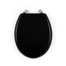 Beldray Wooden Toilet Seat with Lid Durable Easy to Fit and Clean Black Design