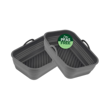 Salter Silicone Collapsible Air Fryer Baskets - Set of 2, Dishwasher Safe
