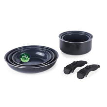 Russell Hobbs Smart Clip Pot & Pan Set of 8 Detachable Handle Ceramic Non-Stick