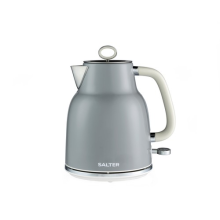 Salter Retro Kettle 1.7L Rapid Boil 360 Base Auto Shut-Off Cordless Vintage Grey