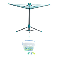 Beldray Hip Level Laundry Airer with 48 Pegs & Basket – 20m Drying Space, In/Out