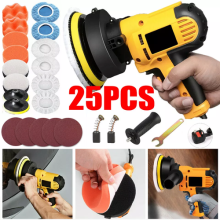 Electric Polisher Buffer Sander Car Polishing Machine 5" 7" Buffing Sponge Kit