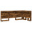 VidaXL vidaXL Storage Headboard with Shelf Smoked Oak 90 cm Engineered Wood 2