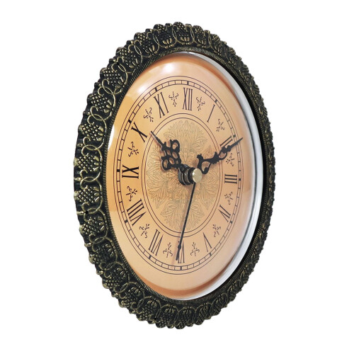 Clock Insert Roman Numeral Gold Dial 6 Inch