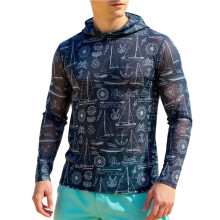 Men'S Sun Hoodie - Light-Weight UV Protection Fishing Shirt, Quick-Dry Moisture-Wicking Rash Guard Color Pattern 1 M