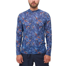 Men'S Sun Hoodie - Light-Weight UV Protection Fishing Shirt, Quick-Dry Moisture-Wicking Rash Guard Flower Color 3 M
