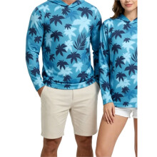 Men'S Sun Hoodie - Light-Weight UV Protection Fishing Shirt, Quick-Dry Moisture-Wicking Rash Guard Maple Leaf M