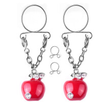 Clip-On Nipple Shield Body Jewelry with Rhinestones