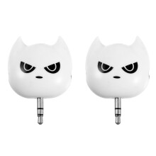 Unbranded 3.5mm Earphone Splitter 3-Way White 2 pcs