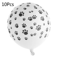 Dog Paw Printed Latex Balloons 12 Inch 10 Pcs