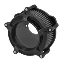 Air Cleaner Clear Matte Black with Grey Filter for Harley