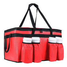 Insulated Food Delivery Bag with 4 Cup Holders Thermal