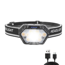 Super Bright Headlamp Motion Sensor LED Flashlight Camping Fishing Light Waterproof Forehead Headlight