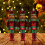 Christmas Nutcracker Pendant Ornaments Green 3 Pieces 8