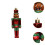 Christmas Nutcracker Pendant Ornaments Green 3 Pieces 6