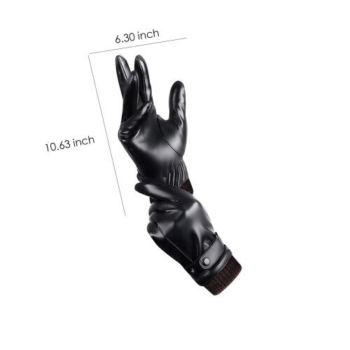 Motorcycle Gloves Men Leather Windproof Snowproof Insulated 2