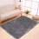 Gray Plush Polyester Carpet Thick 7