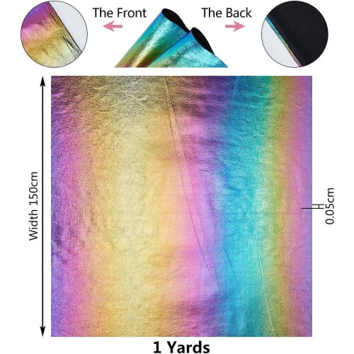 Iridescent Holographic Fabric 1 Yard 150 cm Wide 1