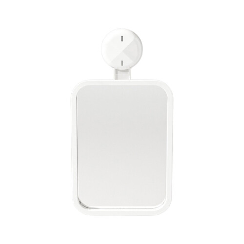 Plastic Dressing Mirror with Suction Cup White 1 Pc 1