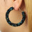 Lady Elegant Round Hoop Earrings White 6
