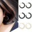 Lady Elegant Round Hoop Earrings White 2