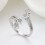 CZ Star Ring for Women Sterling Silver Plated Adjustable 3