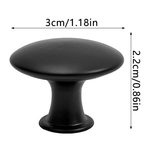 (Black, 1PC) Metal Cabinet Knobs with Screws - 50 Chars 1