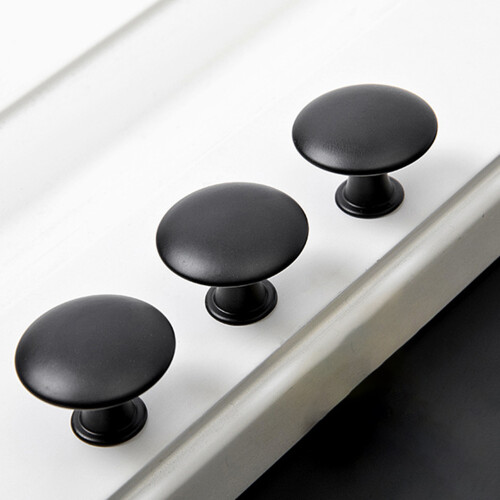 (Black, 1PC) Metal Cabinet Knobs with Screws - 50 Chars 2
