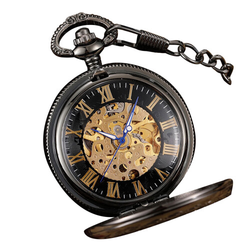 Mechanical Pocket Watch Vintage Double Cover 1pc 2