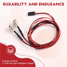 3 Pz 2LED Fari LED Luce Fari Luce Posteriore per Hsp Rc4wd per per Axial Scx10 D90 Hpi Auto RC Crawler Bianco